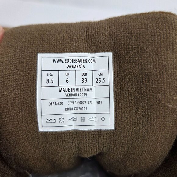 Eddie Bauer Laurel Lace Up Waterproof Suede Boots Tan Size 8.5 - Picture 10 of 10